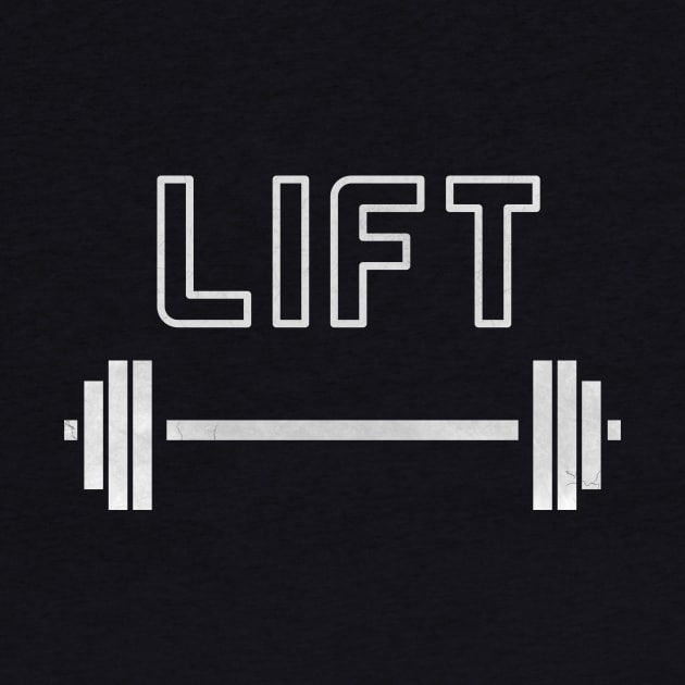 Lift Workout Barbell T-Shirt by happinessinatee